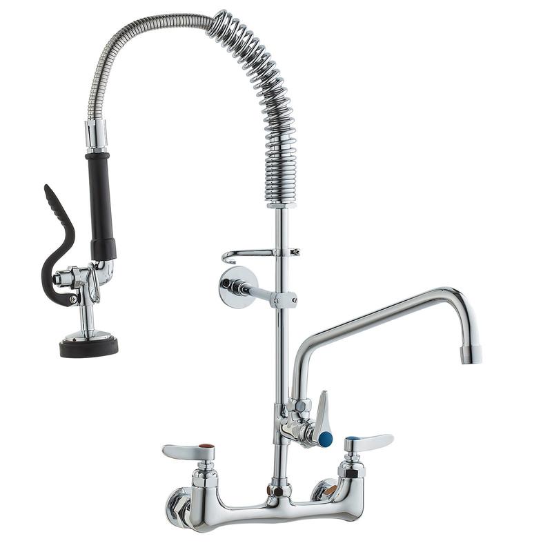 Commercial Kitchen Faucets - Commercial faucet with pre-rinse spray, 63