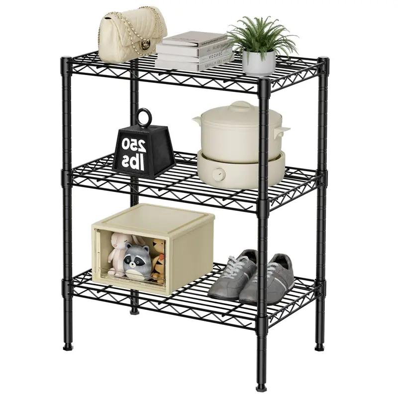 Commercial Kitchen Shelving - Sweetcrispy 4-Tier Metal Wire Storage Rack