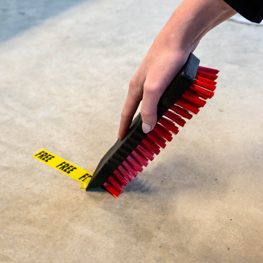 Commercial Kitchen Tile Flooring - Heavy Duty Scrub Brush with Red