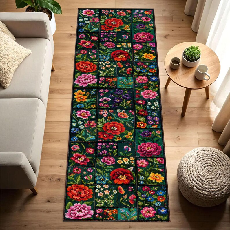 Mexican Color Tile Print Runne - Commercial Kitchen Tile Flooring reseña y precio