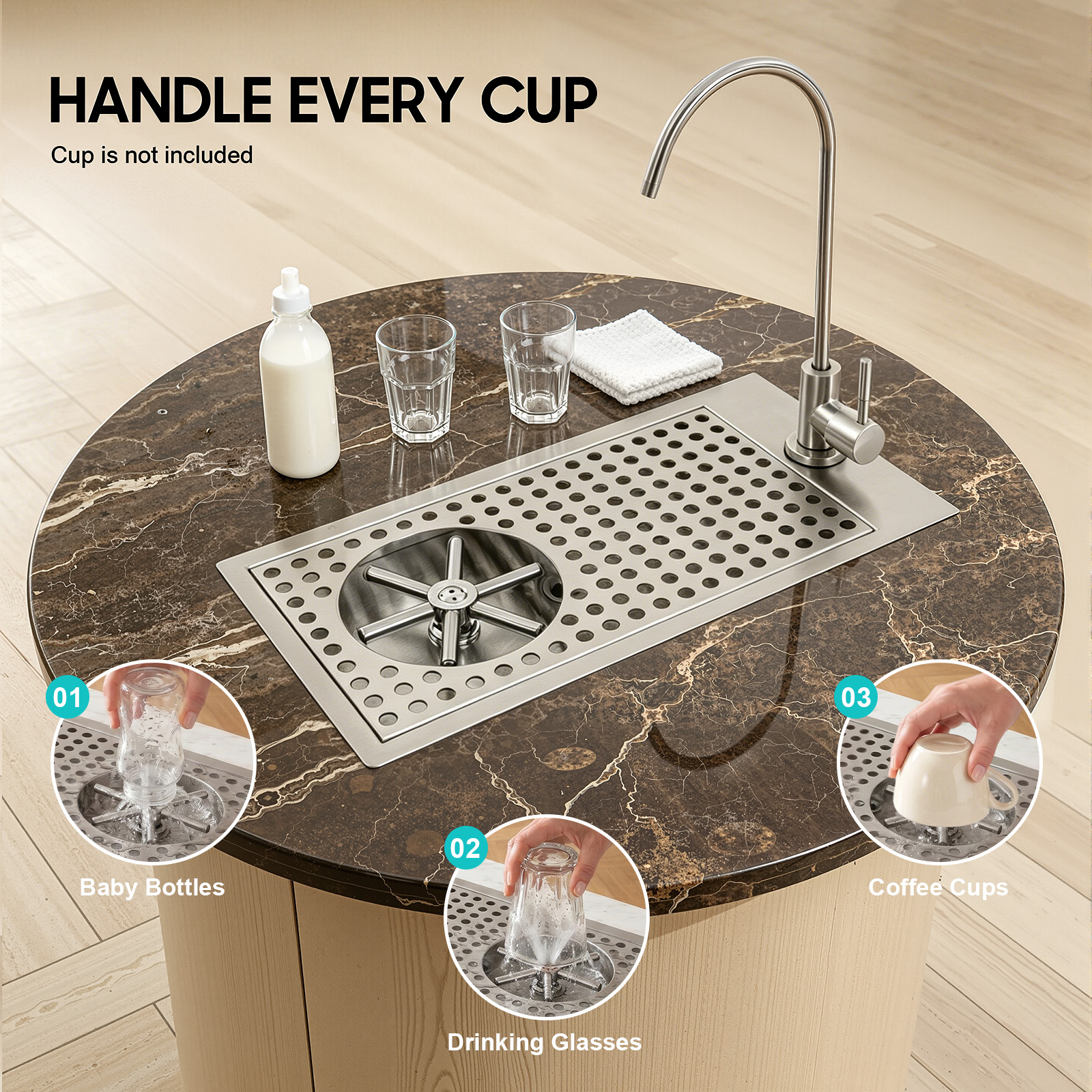 Commercial 304 Stainless Steel - Commercial Kitchen Faucets reseña y precio