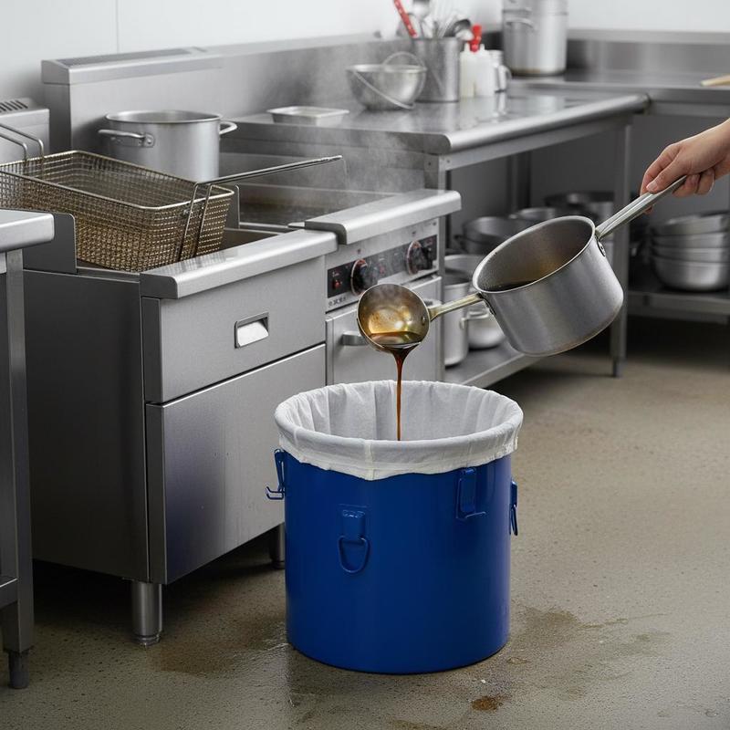 Carbon Steel Oil Disposal Cont - Commercial Kitchen Oil Disposal reseña y precio