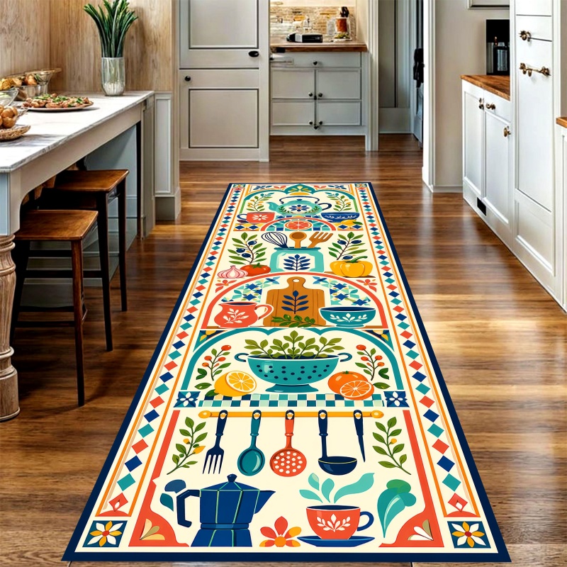 Retro Kitchen Utensil Print Lo - Commercial Kitchen Mats Anti Fatigue reseña y precio
