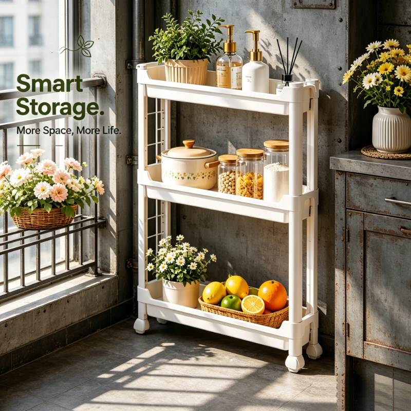 Slim 9.5cm 3-Tier Door Side Or - Commercial Kitchen Shelving reseña y precio