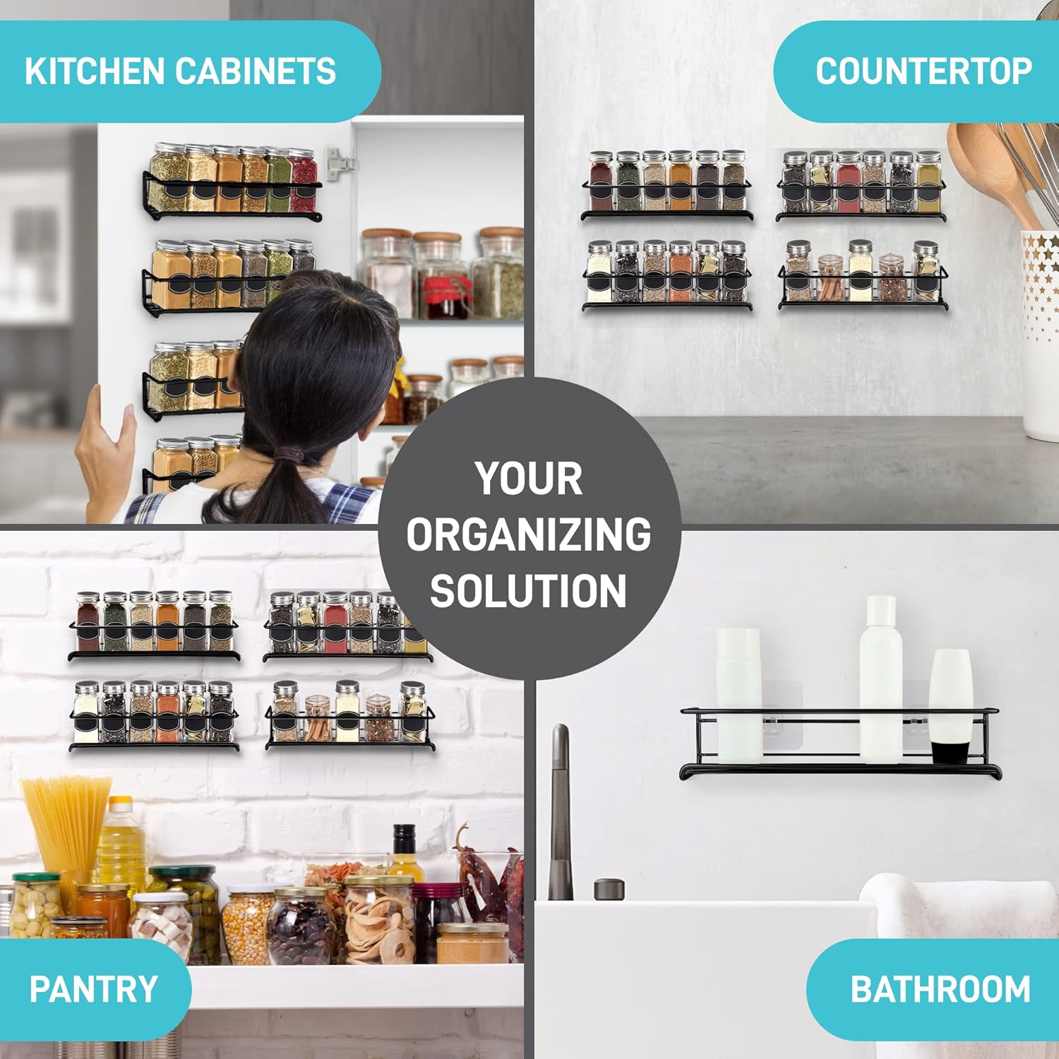 2PCS Kitchen Spice Rack Metal  - Commercial Kitchen Shelving reseña y precio