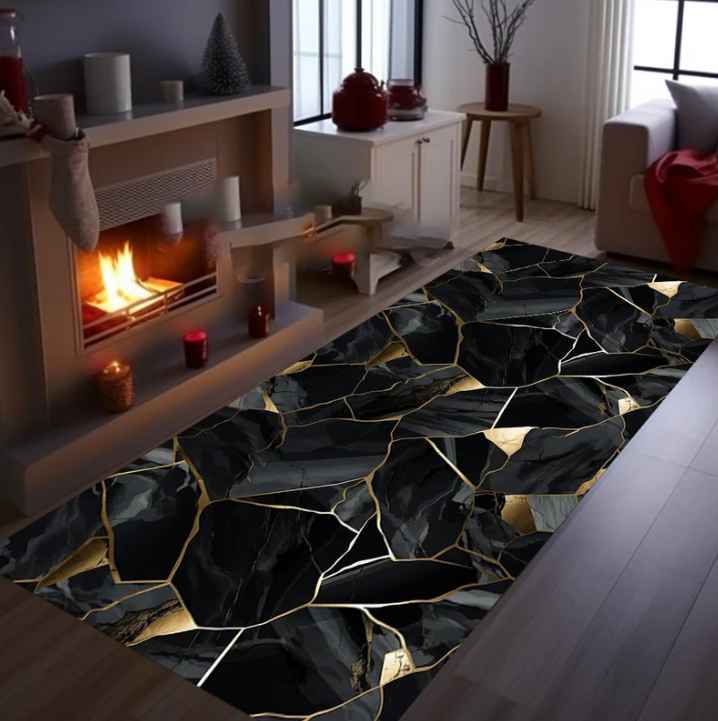 Black and Gold Marble Runner R - Commercial Kitchen Tile Flooring reseña y precio