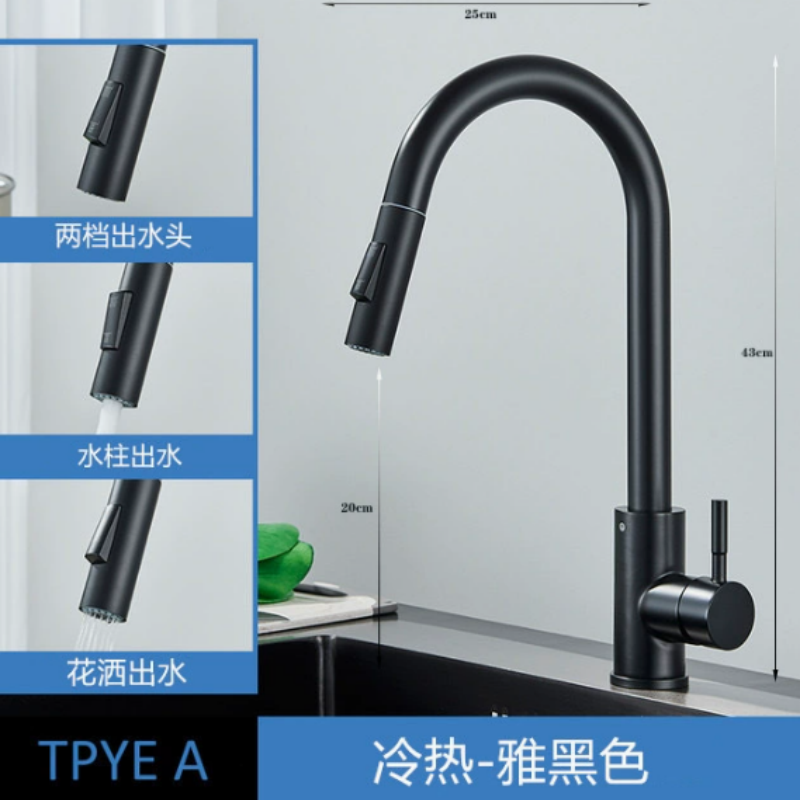 Modern Matte Black Kitchen Fau - Commercial Kitchen Faucets reseña y precio