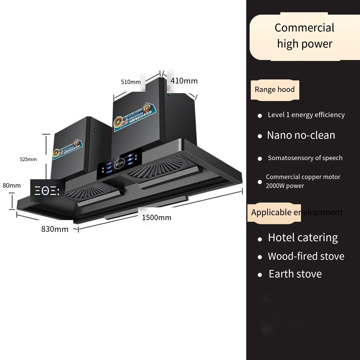 -for OEM  Hood Household Comme - Range Commercial Kitchen reseña y precio