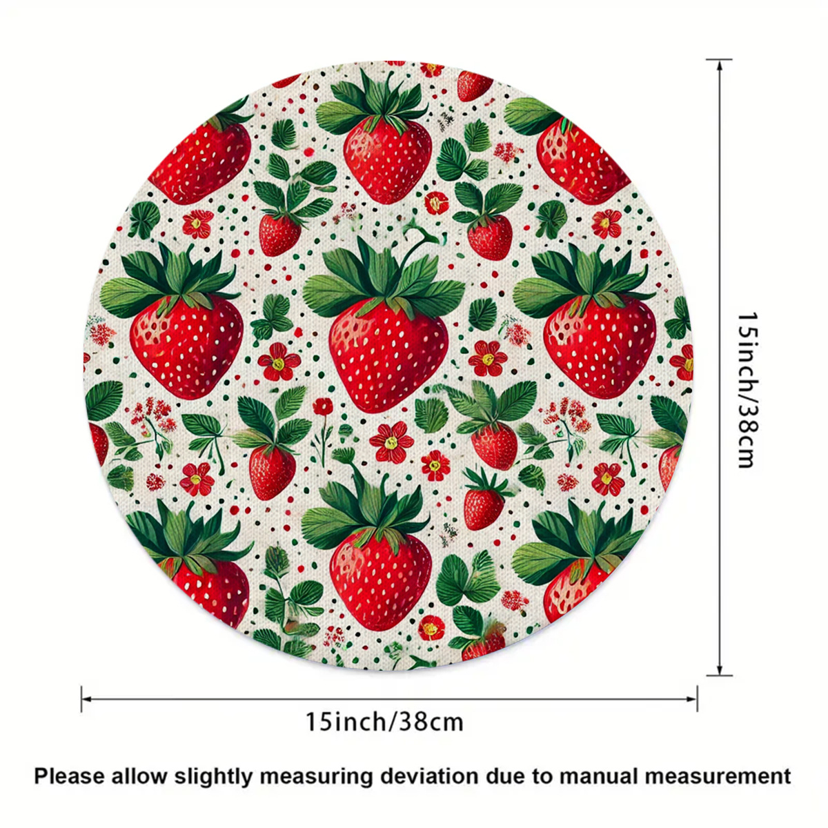 4PCS 2D flat print, strawberry - Commercial Kitchen Design reseña y precio