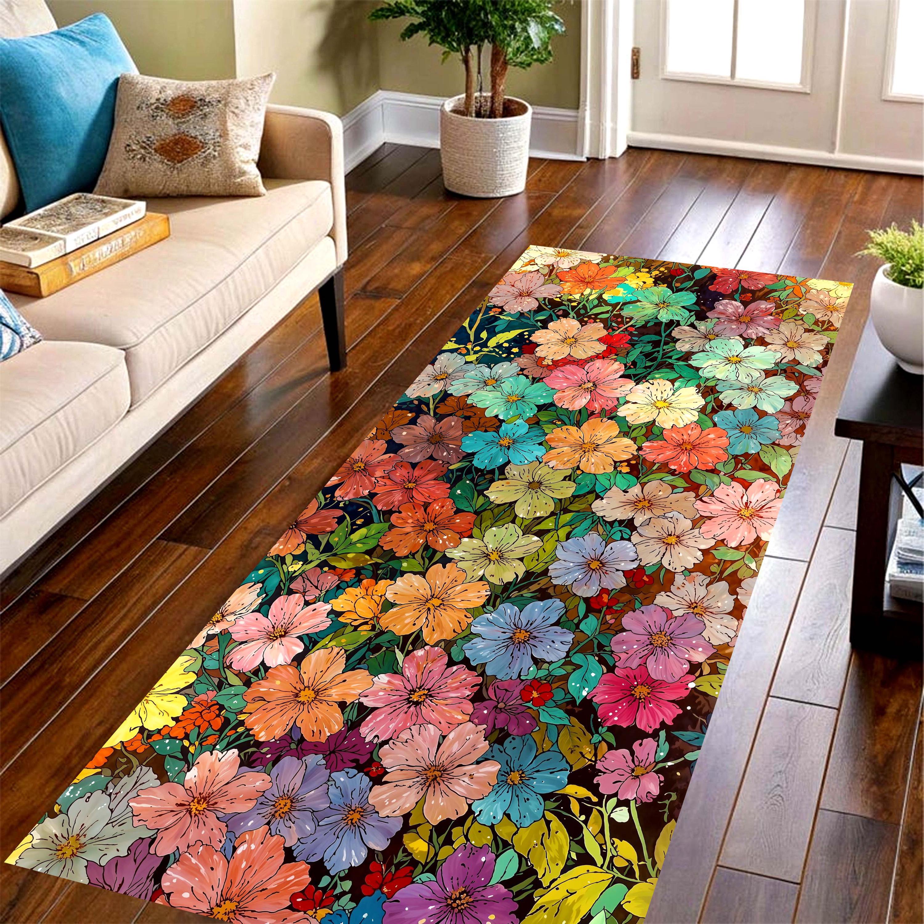 Light Green Mixed Wild Floral  - Commercial Kitchen Mats Anti Fatigue reseña y precio