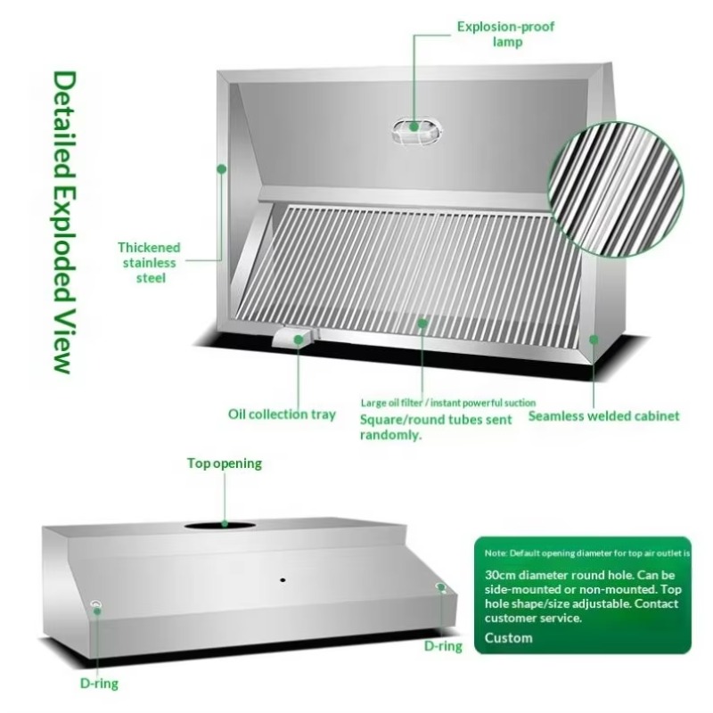 Commercial Customizable Kitche - Commercial Exhaust Hood reseña y precio