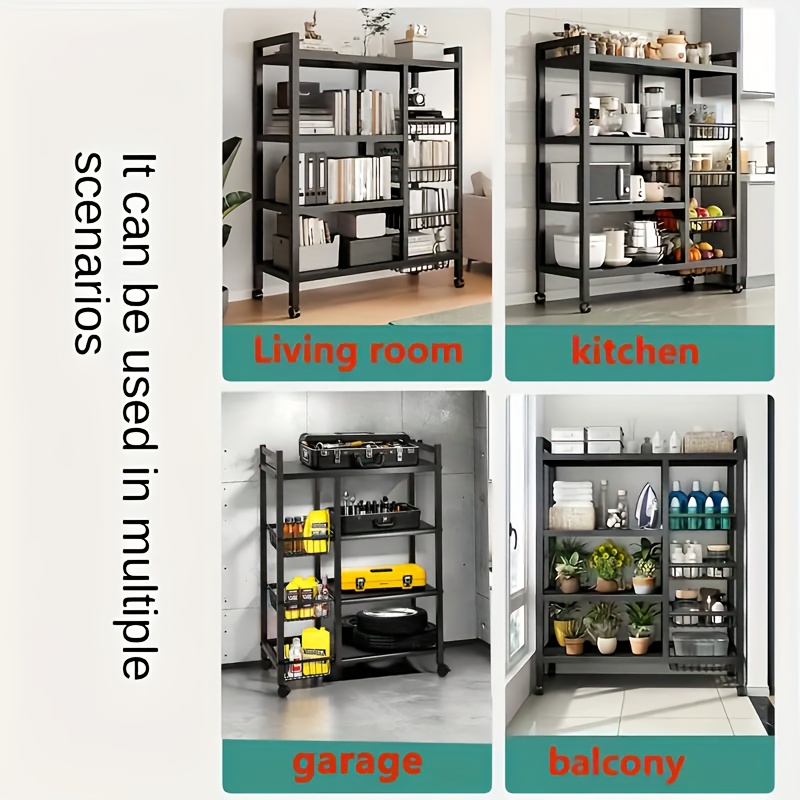 us1pc Movable Storage Rack, Ad - Commercial Kitchen Shelving reseña y precio