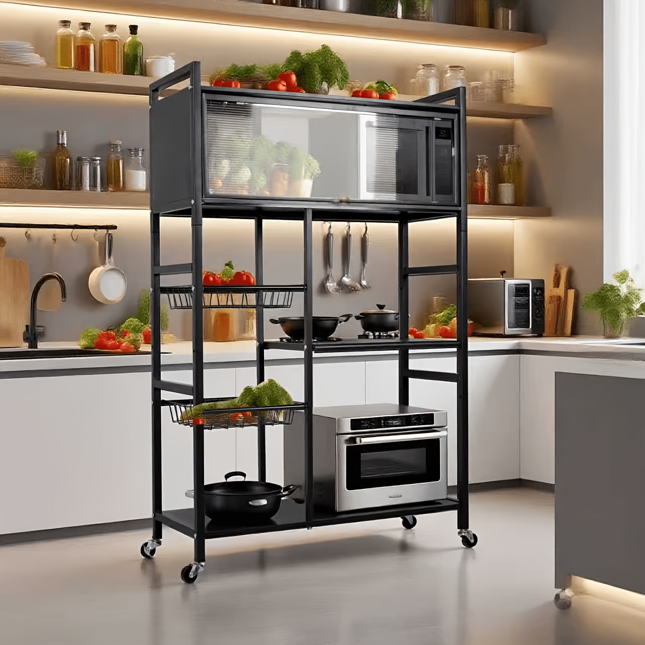 us1pc Movable Storage Rack, Ad - Commercial Kitchen Shelving reseña y precio