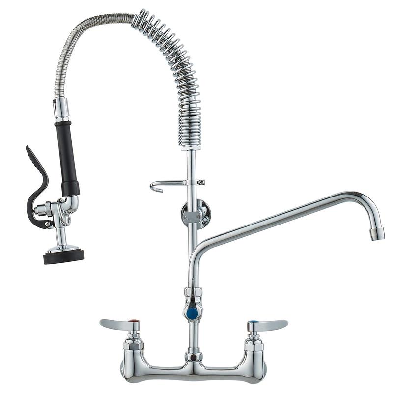 Commercial faucet with pre-rin - Commercial Kitchen Faucets reseña y precio