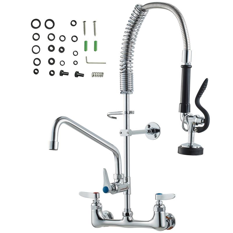 Commercial faucet with pre-rin - Commercial Kitchen Faucets reseña y precio