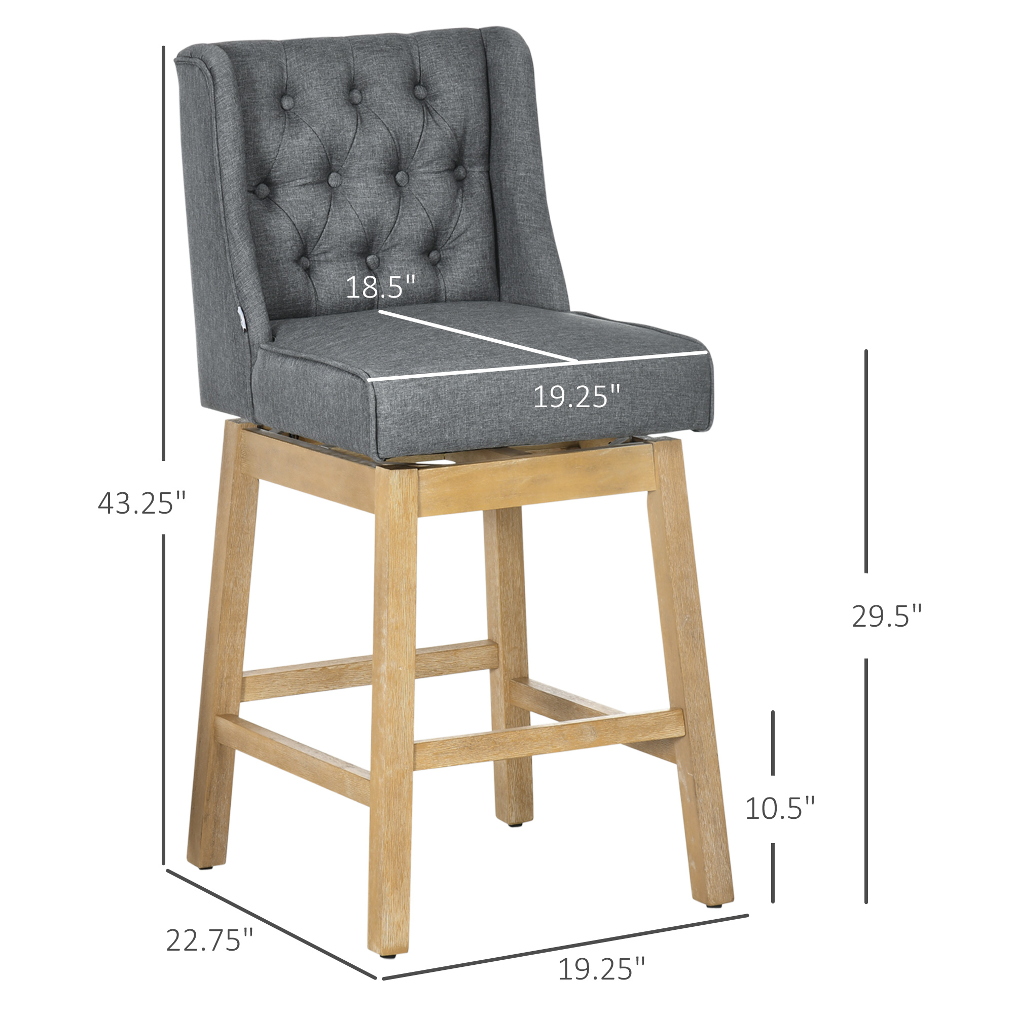 HOMCOM Bar Height Bar Stools S - Commercial Kitchen Design reseña y precio