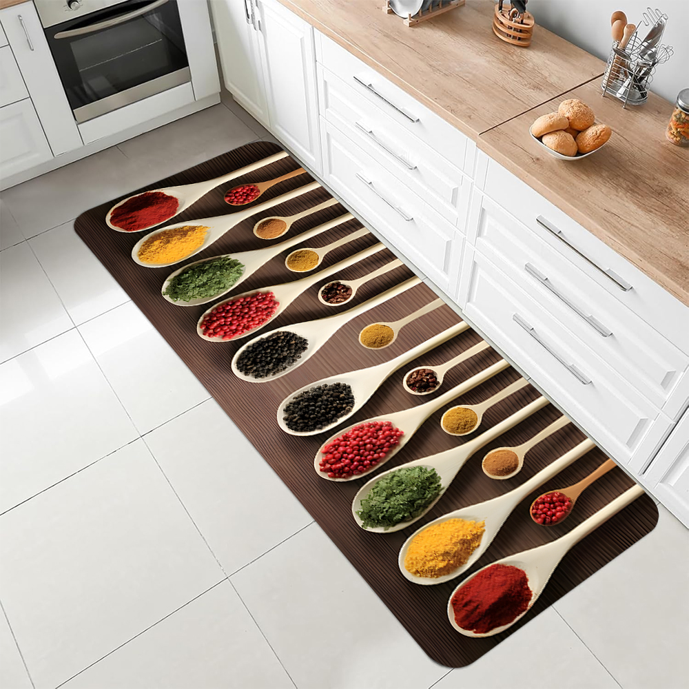 Vintage Spices Pattern Kitchen - Commercial Kitchen Mats Anti Fatigue reseña y precio