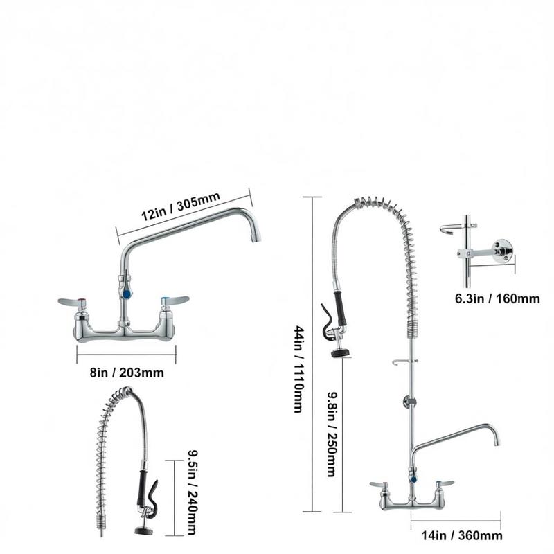 Commercial Kitchen Tap 44-Inch - Commercial Kitchen Plumbing reseña y precio