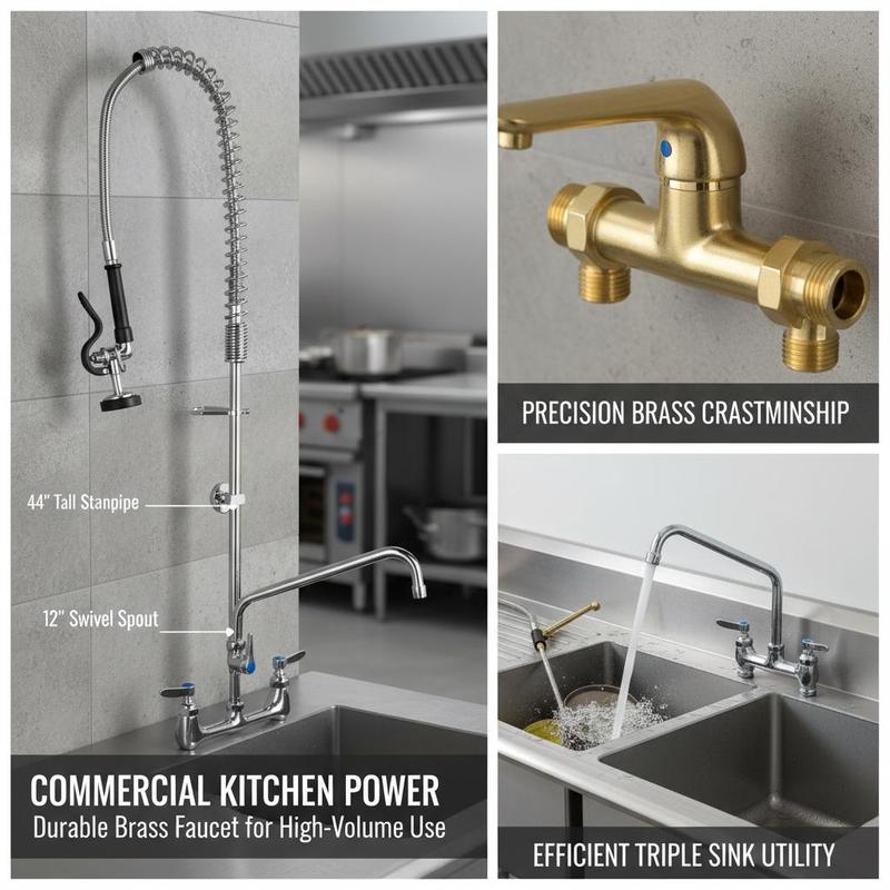 Commercial Kitchen Tap 44-Inch - Commercial Kitchen Plumbing reseña y precio