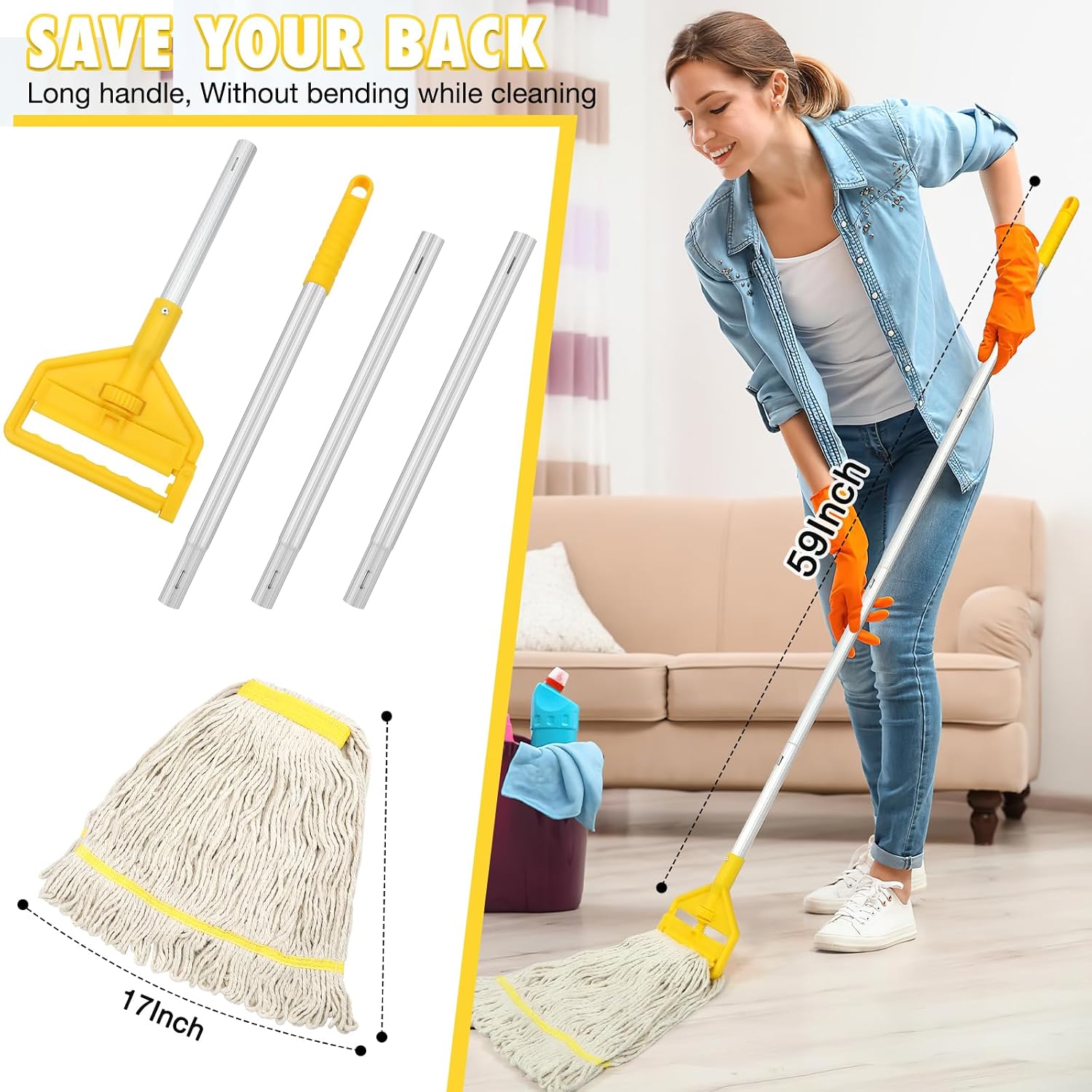 Commercial Mop Heavy Duty Indu - Commercial Kitchen Tile Flooring reseña y precio