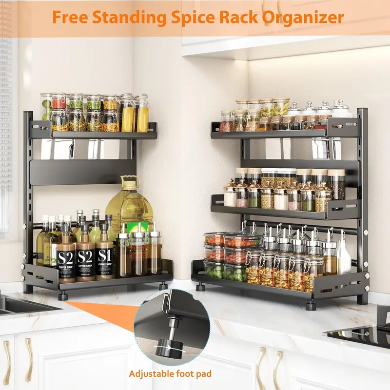 3 Tier Spice Storage Rack for  - Commercial Kitchen Shelving reseña y precio