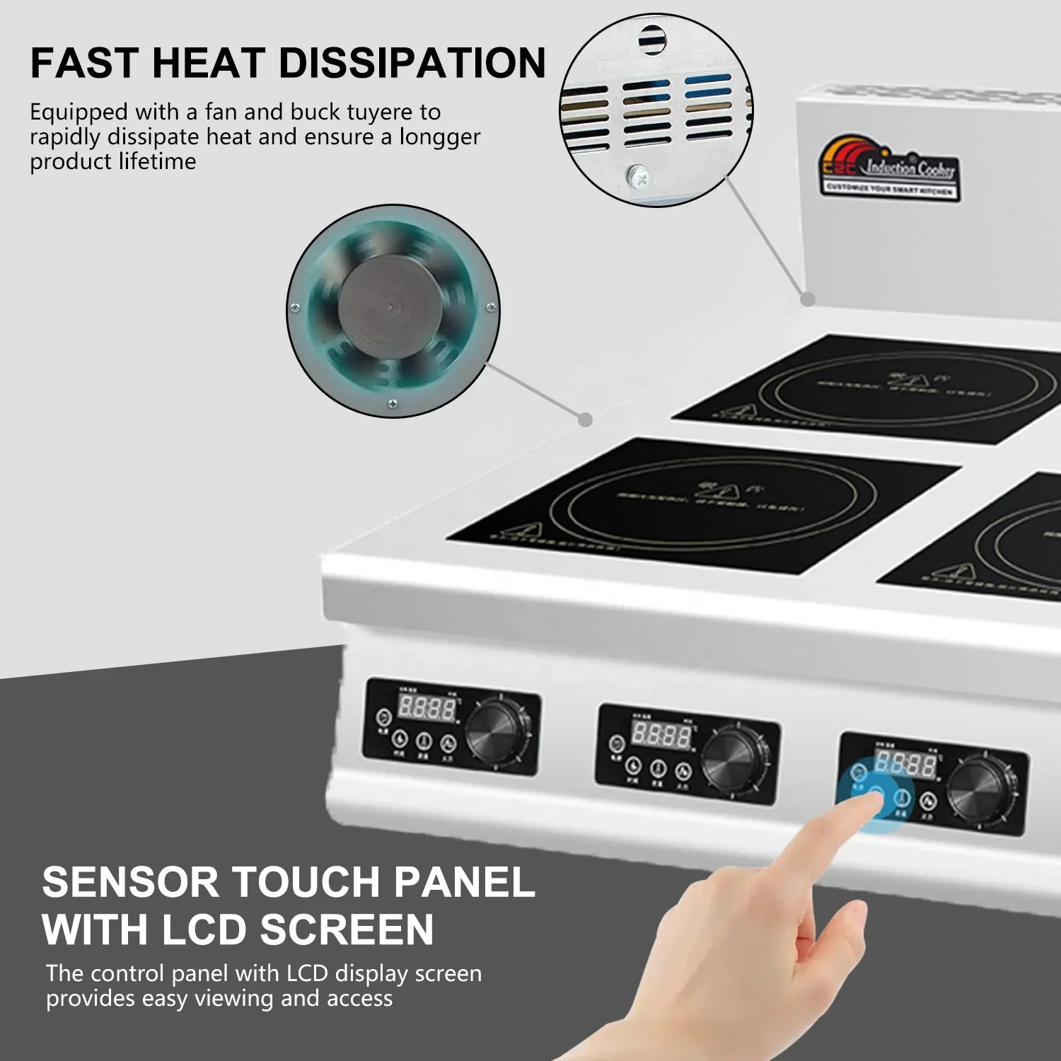 4 Burner Flat Industrial Comme - Range Commercial Kitchen reseña y precio