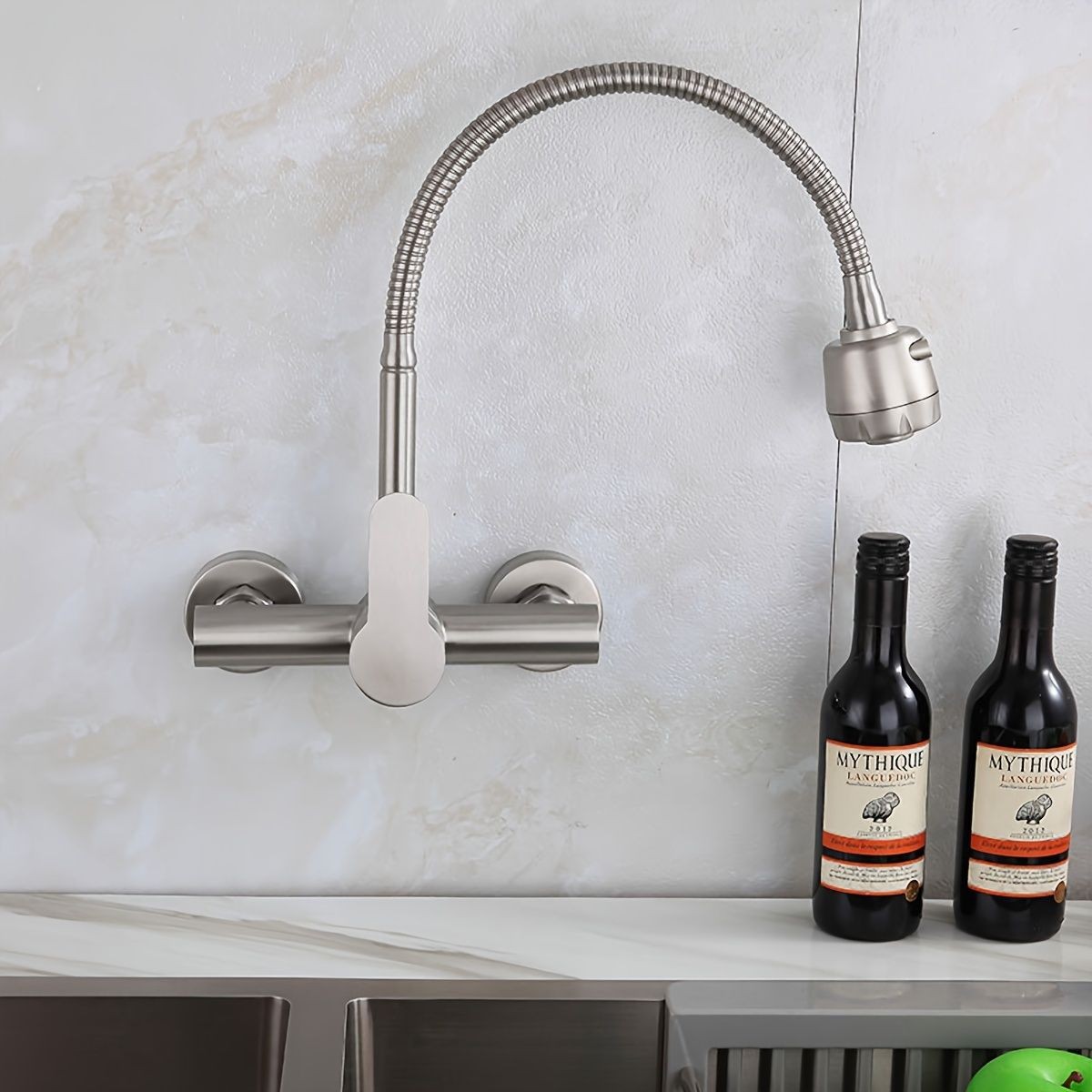 Wall-Mounted Kitchen Faucet, S - Commercial Kitchen Faucets reseña y precio