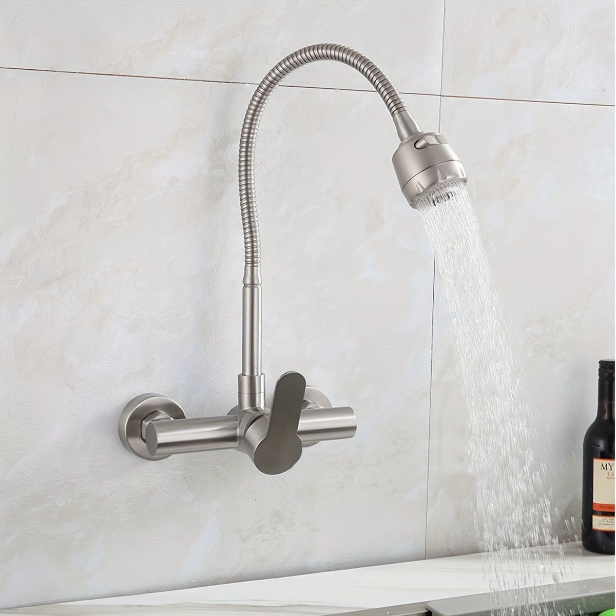 Wall-Mounted Kitchen Faucet, S - Commercial Kitchen Faucets reseña y precio