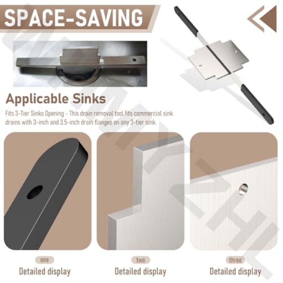 Waste Drain Tool for 3 Tier Si - Commercial Kitchen Plumbing reseña y precio