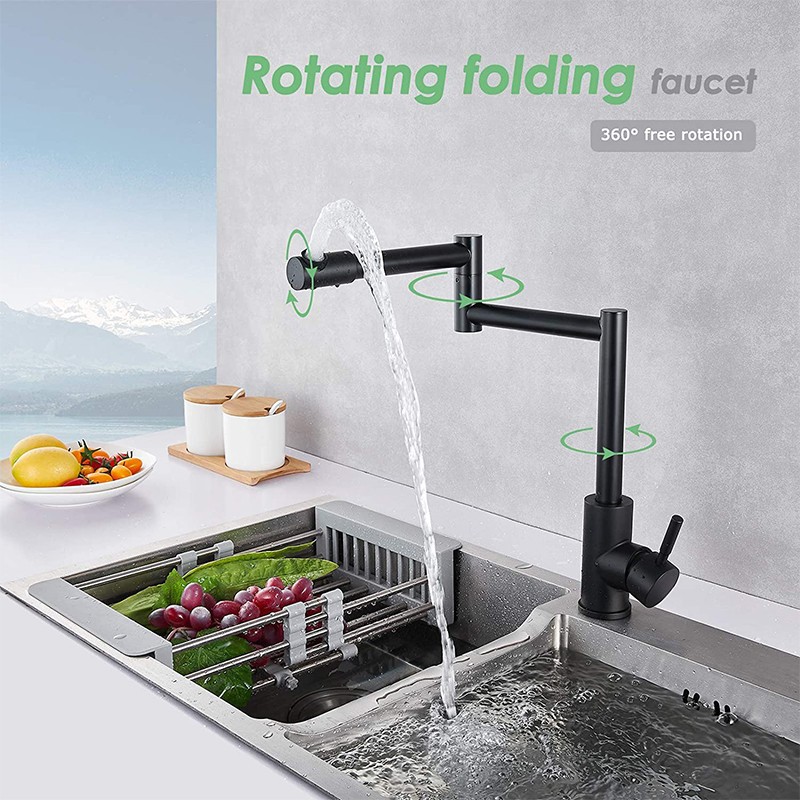 Faucet Black/Nickel Hot And Co - Commercial Kitchen Faucets reseña y precio