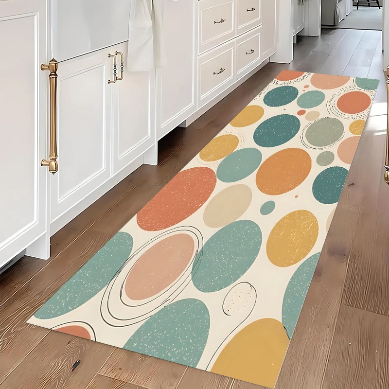 Geometric Tile Runner Rug Anti - Commercial Kitchen Tile Flooring reseña y precio