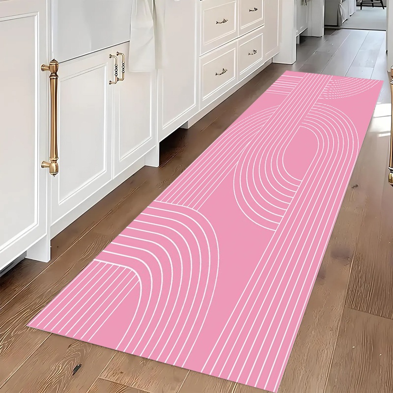 Geometric Tile Runner Rug Anti - Commercial Kitchen Tile Flooring reseña y precio