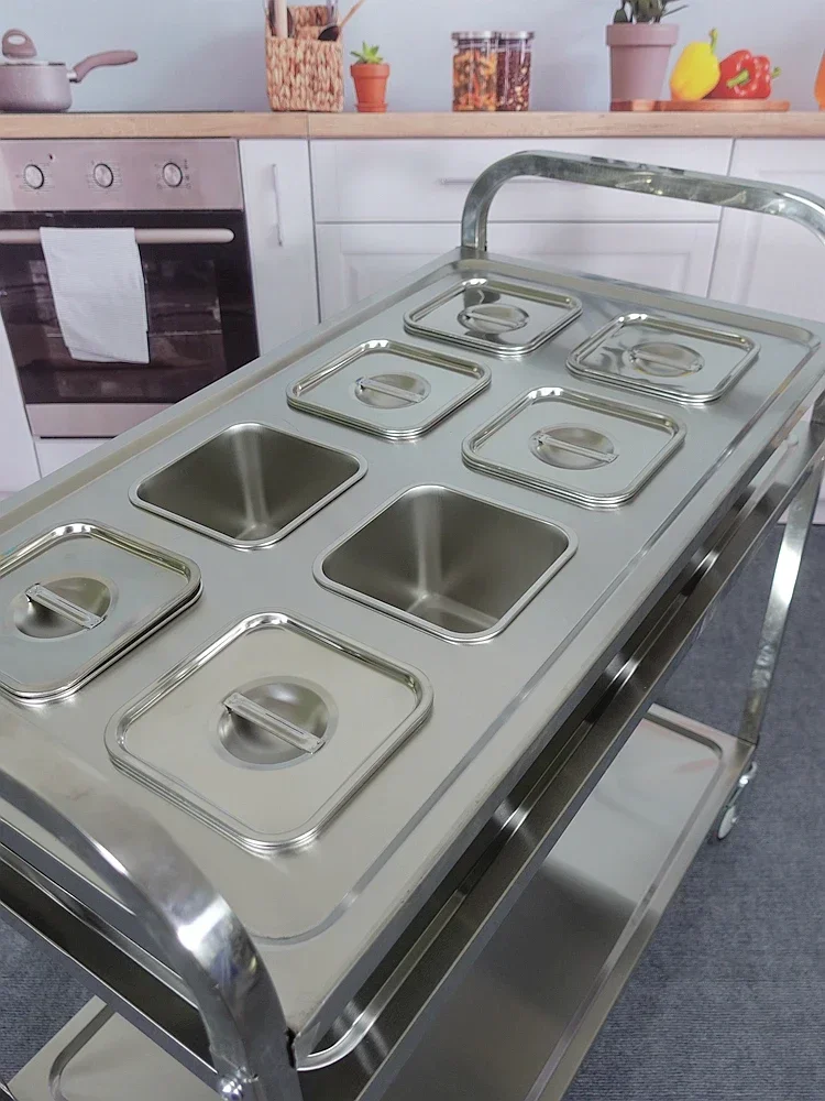Stainless steel two-layer mobi - Commercial Kitchen Plumbing reseña y precio