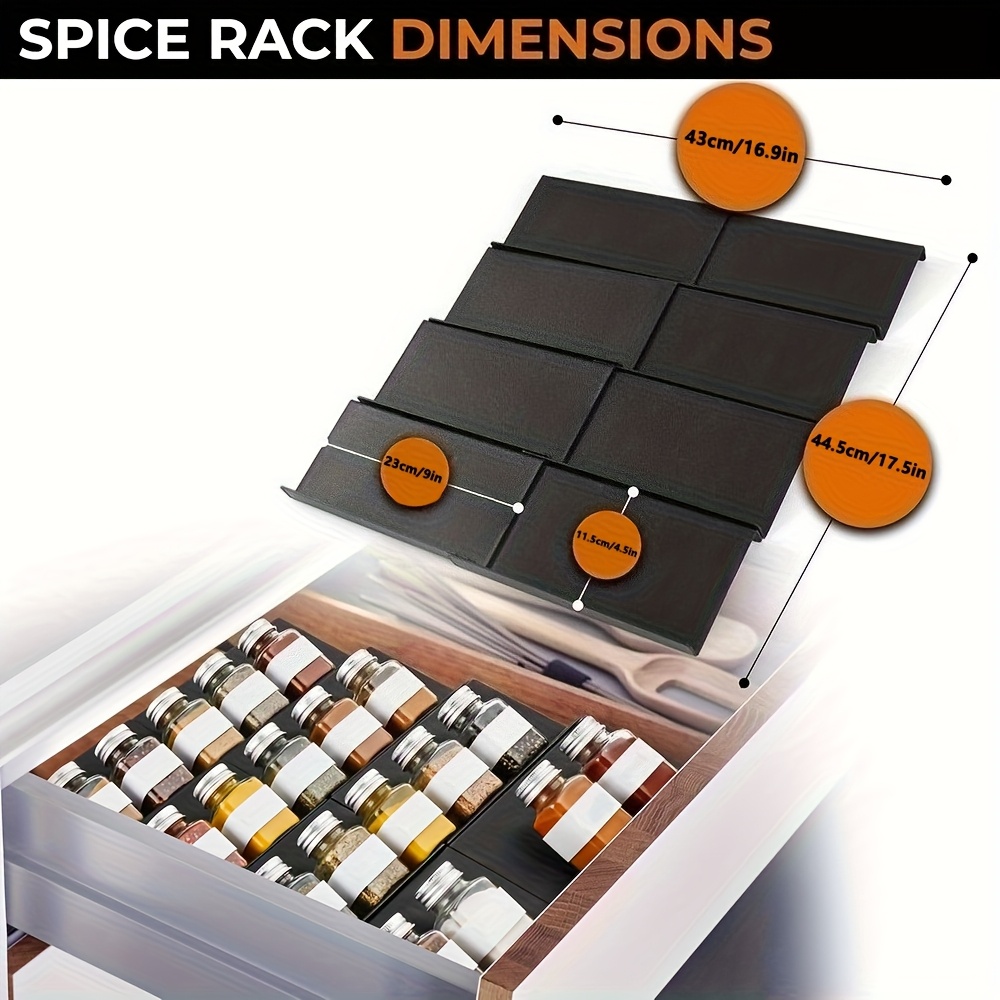 6pcs Expandable Spice Drawer O - Commercial Kitchen Shelving reseña y precio