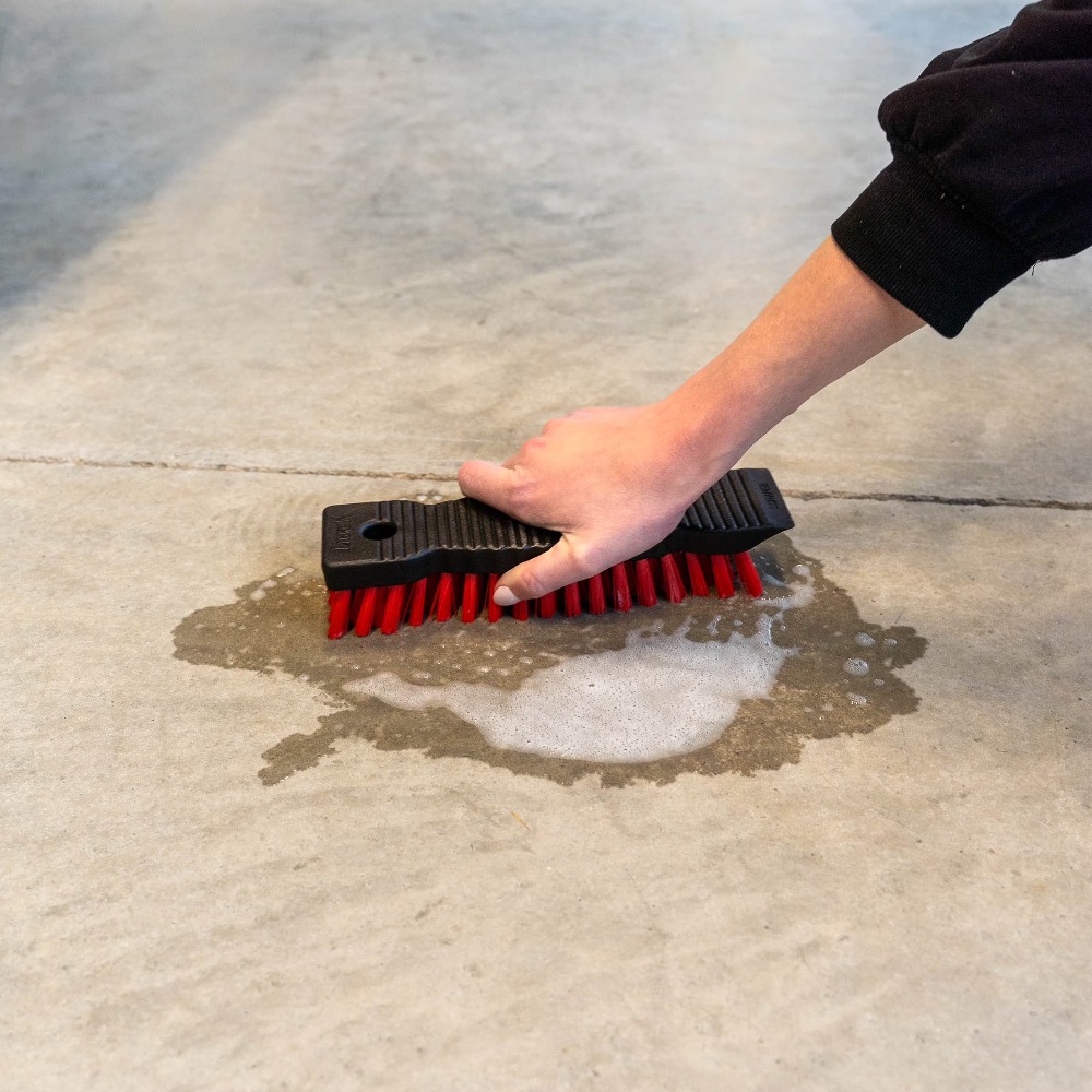 Heavy Duty Scrub Brush with Re - Commercial Kitchen Tile Flooring reseña y precio